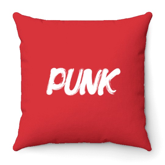 punk rock Throw Pillows