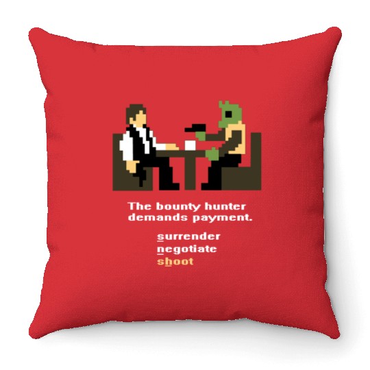 Han and Greedo 8-Bit Throw Pillows