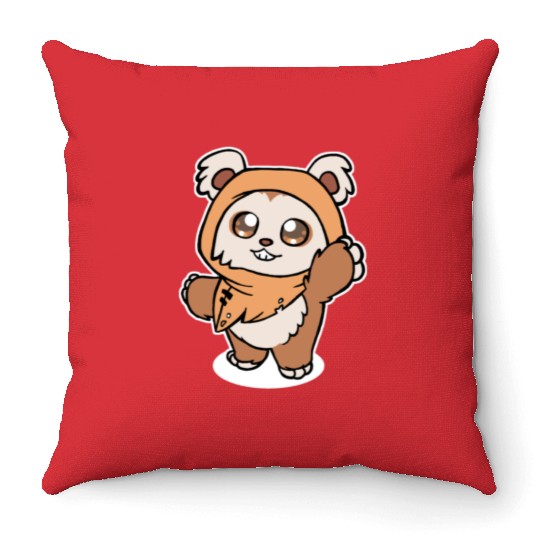 Baby Ewok Throw Pillows