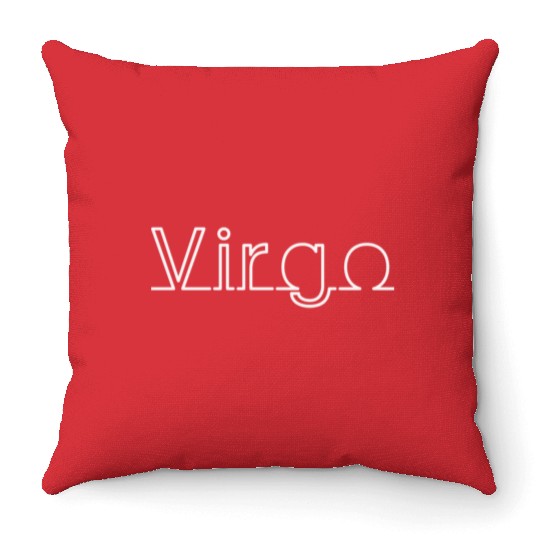Virgo in White Throw Pillows