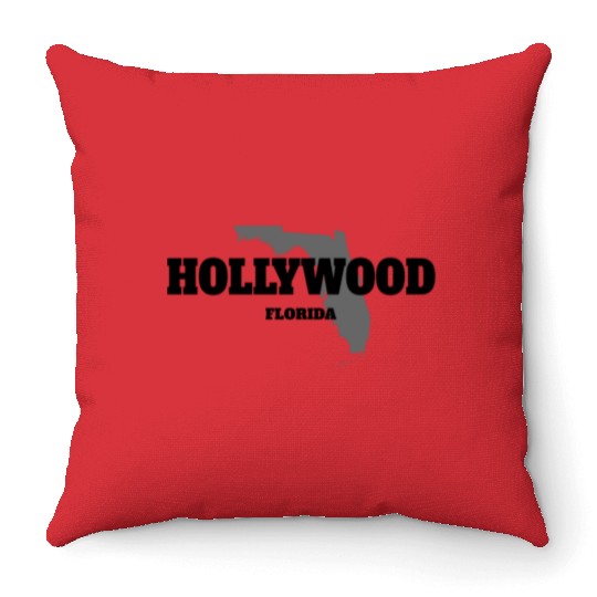 FLORIDA HOLLYWOOD US STATE EDITION Throw Pillows