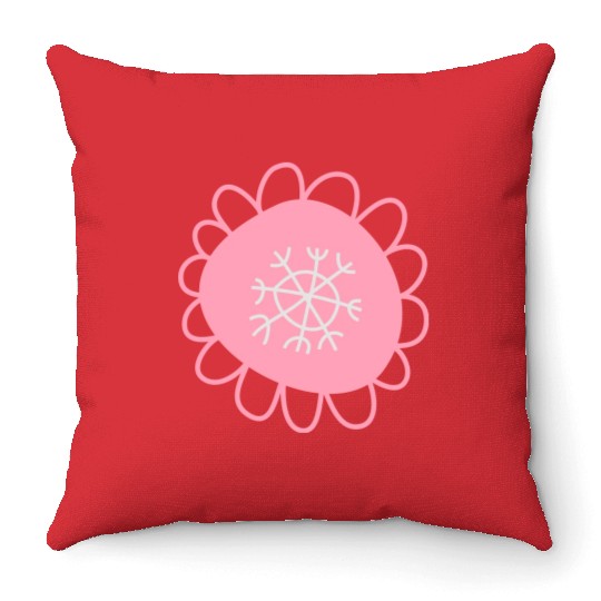 Snowflake vectorstock 6454009 Throw Pillows