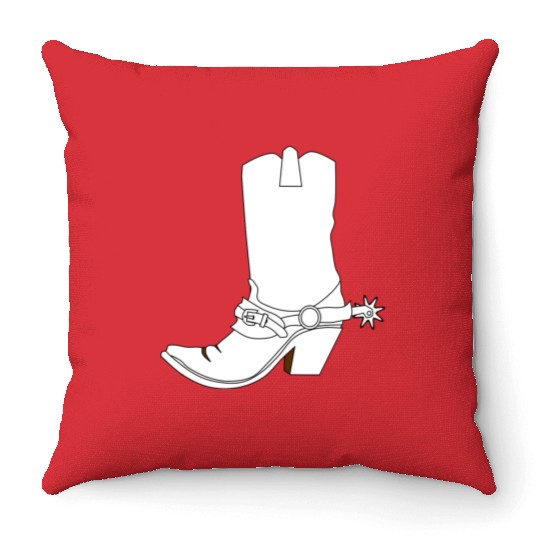 cowboy ranger rancher sheriff horse cowgirl wester Throw Pillows
