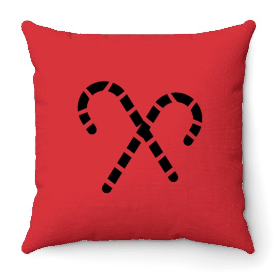 candy canes Throw Pillows