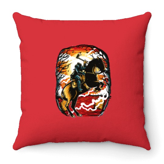 Headless Horseman Throw Pillows