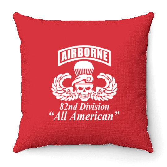 US Army 82nd Airborne Throw Pillows