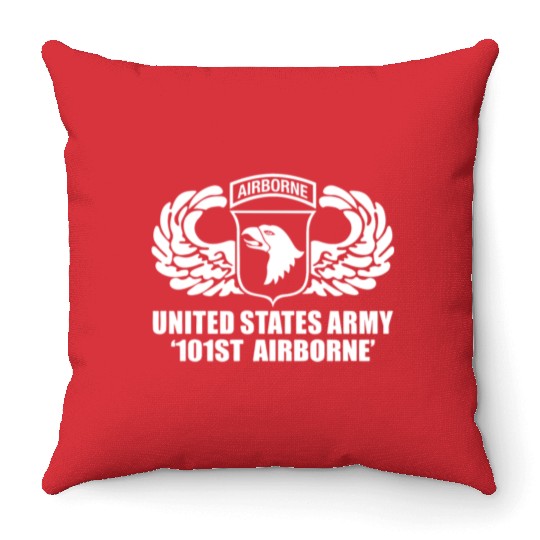 US Army 101st Airborne Wing Throw Pillows