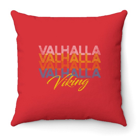 Valhalla Viking Vikings Throw Pillows