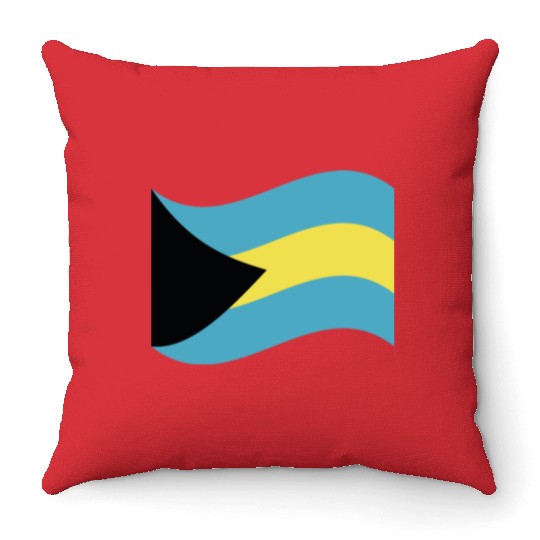 flag bahamas Throw Pillows