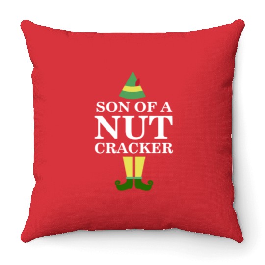 Funny Son of A Nutcracker Christmas Movie Quote Throw Pillows