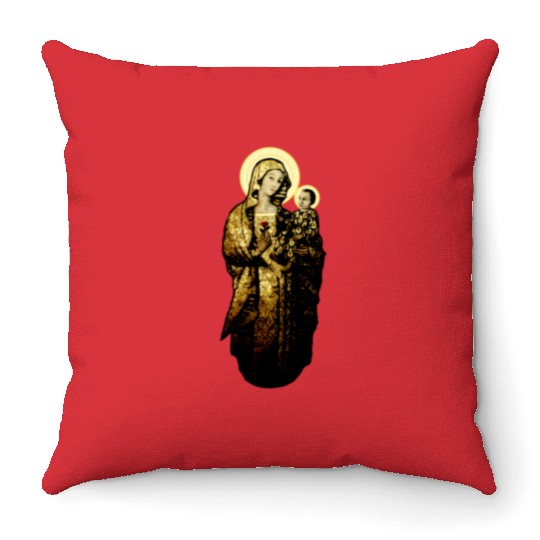 Our Virgin Mother (and Son) Throw Pillows
