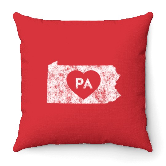 Used I Love Pennsylvania Throw Pillows