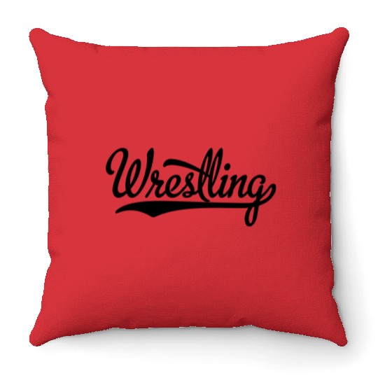 2541614 15346517 wrestling Throw Pillows