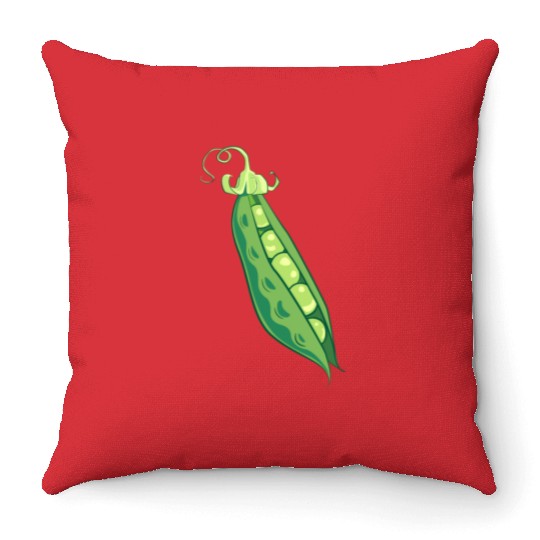 Pea Peas Vegetable Veggie Veg Pod Peasecod Gift Throw Pillows