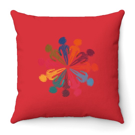 weltfrieden auf erden world peace on earth love179 Throw Pillows
