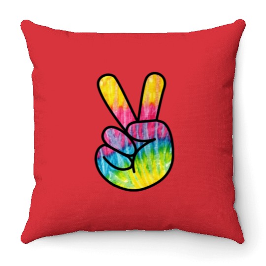 weltfrieden auf erden world peace on earth love170 Throw Pillows
