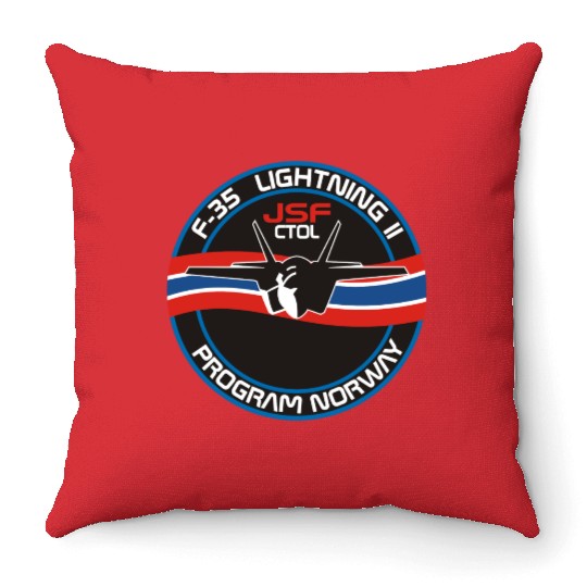 F-35 Lightning II Norway Throw Pillows
