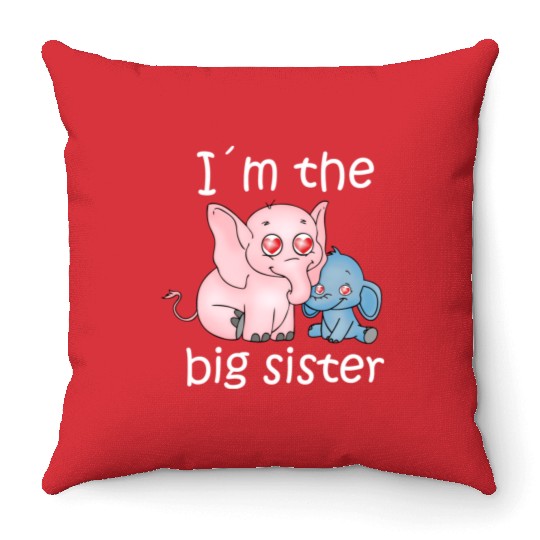 I'm the Big Sister Throw Pillows