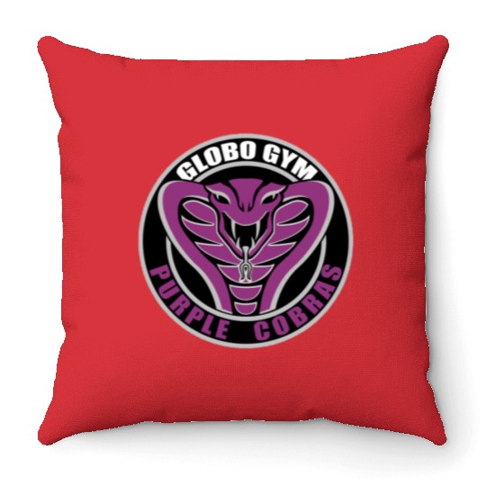 Globo Gym Purple Cobras Throw Pillows