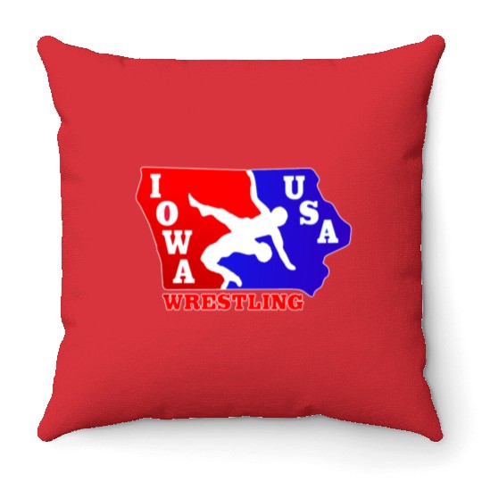 Iowa Team USA Wrestling Throw Pillows