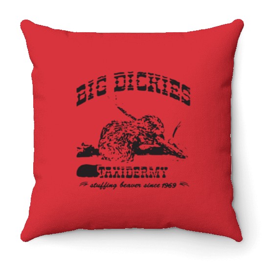 Big Dickies Taxidermy Stuffing Beavers Duck Deer H Throw Pillows