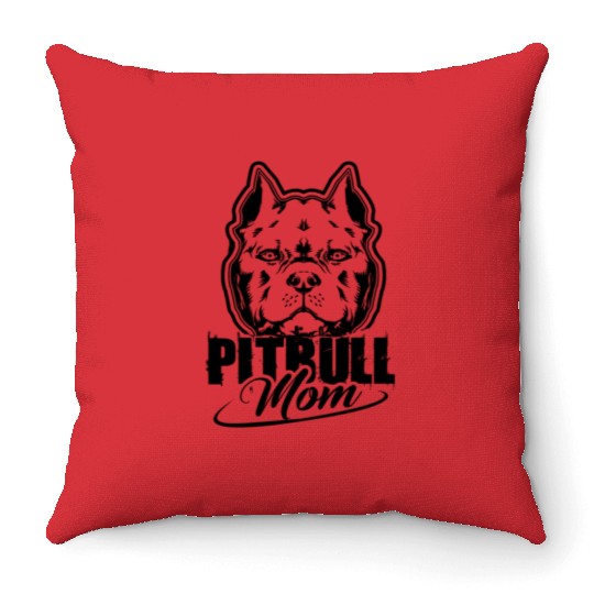 Pitbull Mom Throw Pillows - Pitbull Mom Throw Pillows