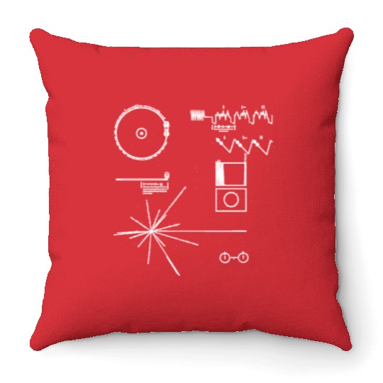 golden record NASA voyager space official images Throw Pillows