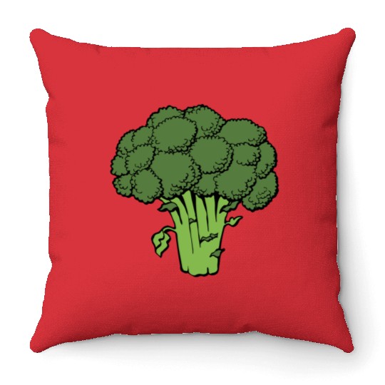 Broccoli Throw Pillows