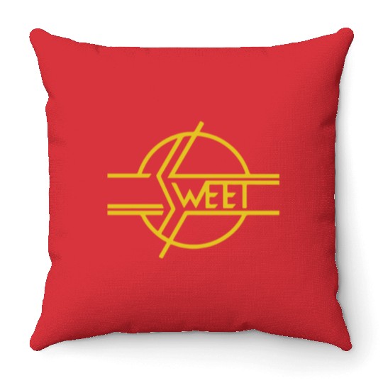 New THE SWEET BAND Glam 70s Classic Rock Band 70s Throw Pillows