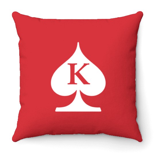 King Of Spades Deck Of Cards Poker Symbol Poker Throw Pillows