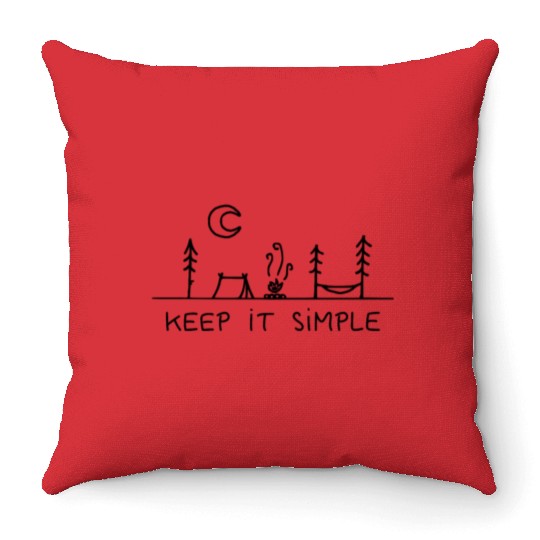 Keep it simple - Camping Throw Pillows