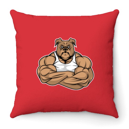 Dog Canine Pet Bulldog Pitbull Doberman Pug Gift I Throw Pillows