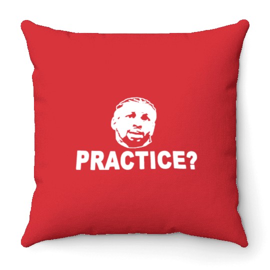 Allen Iverson practice Philadelphia 76Ers softball Throw Pillows