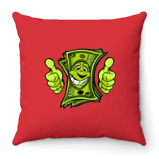 Hello Money Throw Pillows