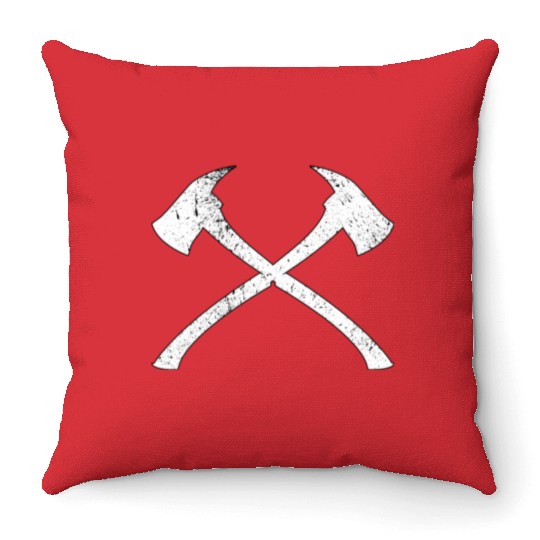 Firefighter Axe - Firefighter - Total Basics Throw Pillows