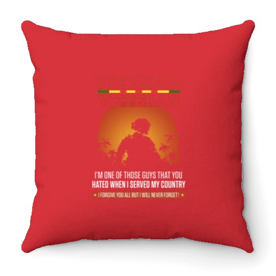 vietnam veteran i m one of those guys that you hat Throw Pillows