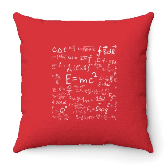 Physics science teacher formula cheat shee Throw Pillows