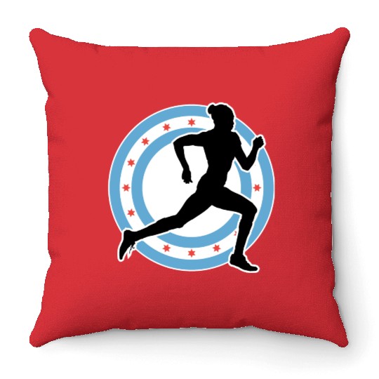 CHICAGO MARATHON 7 Throw Pillows