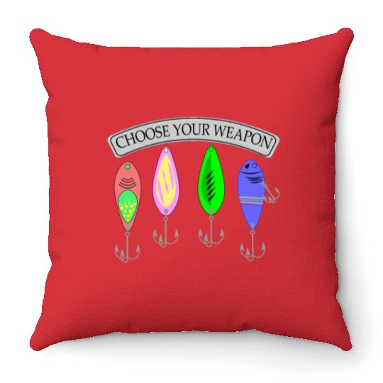 Fishing Lures Throw Pillows