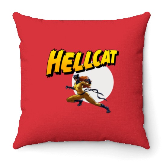 Mens Marvel Hell Cat Hella Cat Hellcat New cat Throw Pillows