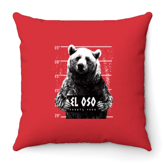 Animal Print - El Oso Throw Pillows