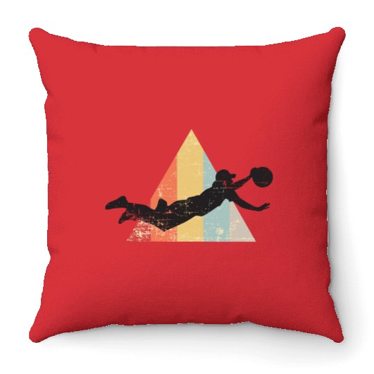 Ultimate Frisbee Layout Throw Pillows