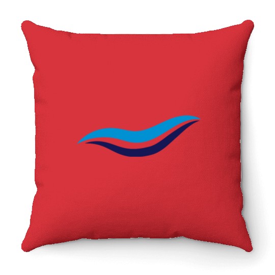 waves born to swim born to swim logo swimmer club Throw Pillows