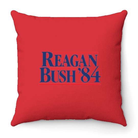 Reagan Bush '84 Throw Pillows