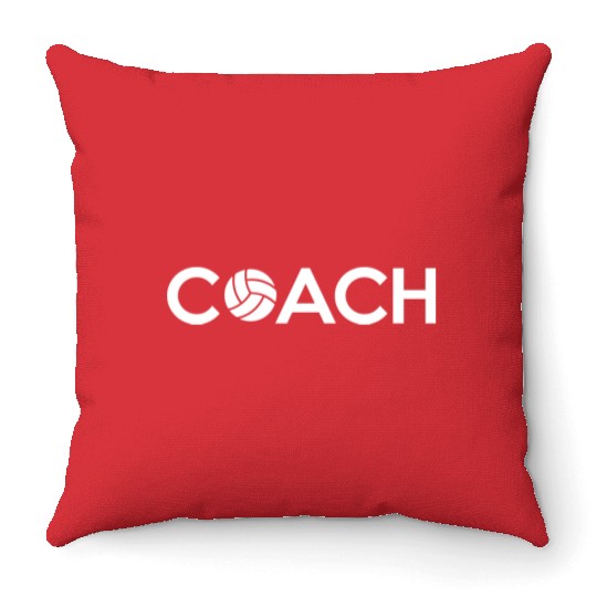 Volleyball Coach Throw Pillows