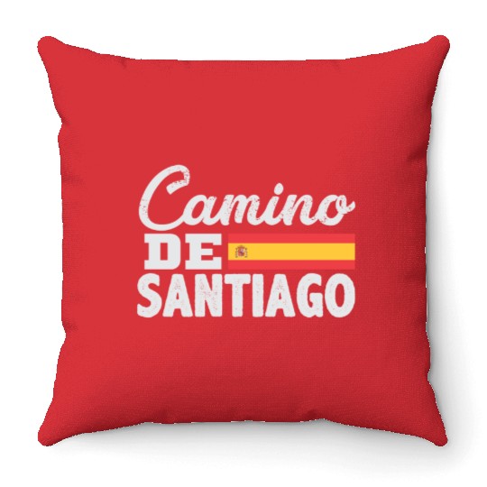 Camino De Santiago Way of Saint James Throw Pillows