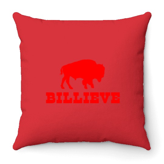 Bills Mafia Billieve - Buffalo Football Throw Pillows