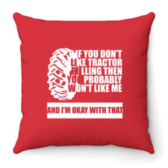 Tractor Pulling Farm Lover Throw Pillows