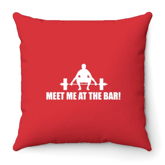 GYM training weightlifting Throw Pillows