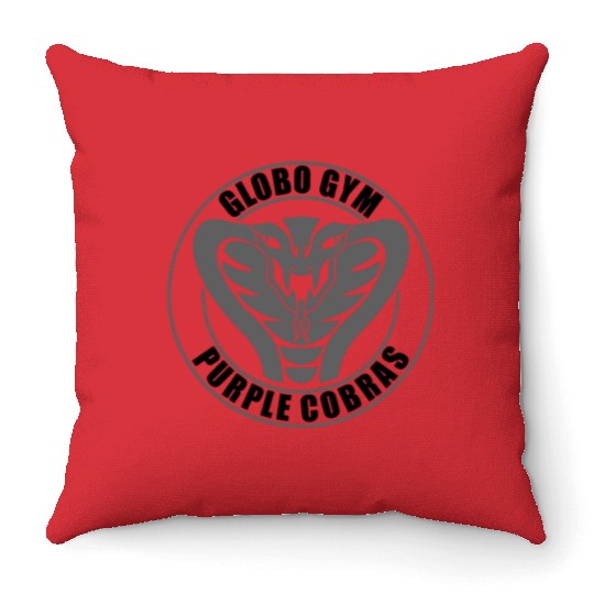Globo Gym Purple Cobras Throw Pillows